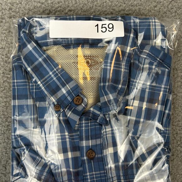 Vintage GH Bass Shirt Mens Large Blue Plaid Button Up Pocket Outdoor - Picture 10 of 10